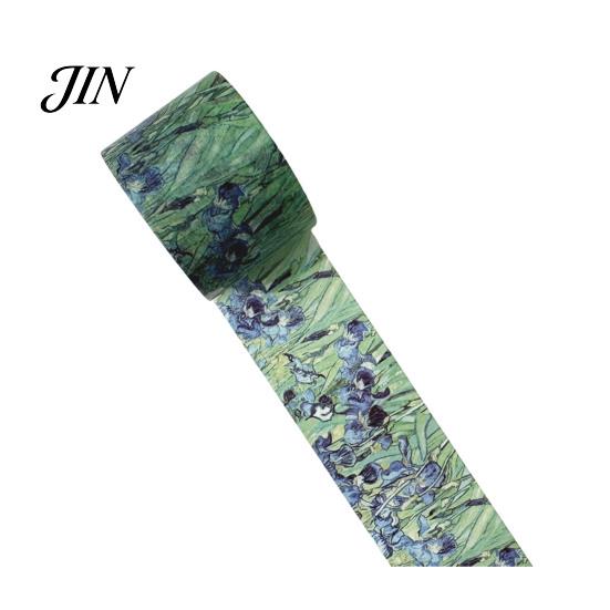 Decorative Paper Tape Washi Tape, Oil Painting Masking Artist Patterns Adhesive Scrapbooking for DIY Crafts, Junk Journal, Gift Wrapping, Supplies
