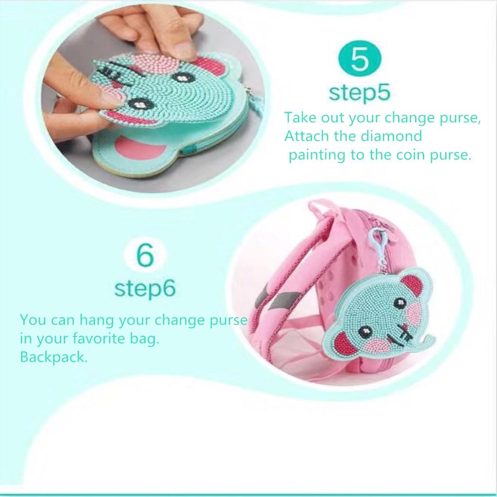 5D DIY Special Shaped Diamond Painting Coin Purse Wallet Keychain Key Ring Gift 5D DIY Special Shaped Diamond Painting Coin Purse Wallet Keychain Key Ring Gift