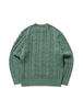 NAMERCLOTHING Pigment Aran Cable Sweater Vintage Green