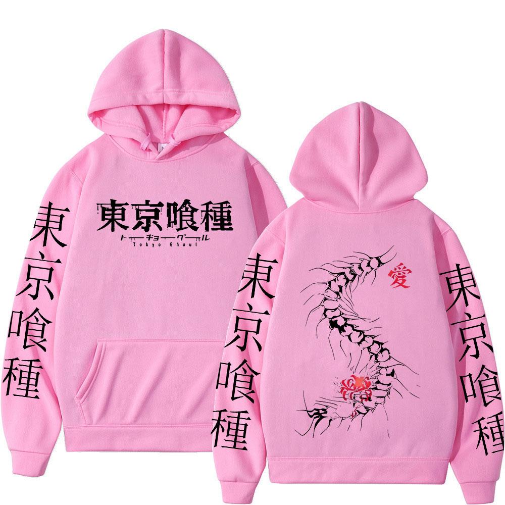Anime Tokyo Ghoul Kaneki Ken Centipede Hoodies Men Women Fleece Casual Oversized Sweatshirt Fashion Hip Hop Long Sleeve Pullover