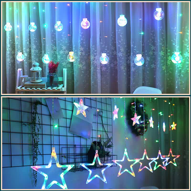 LED Star Moon Decorative String Lights