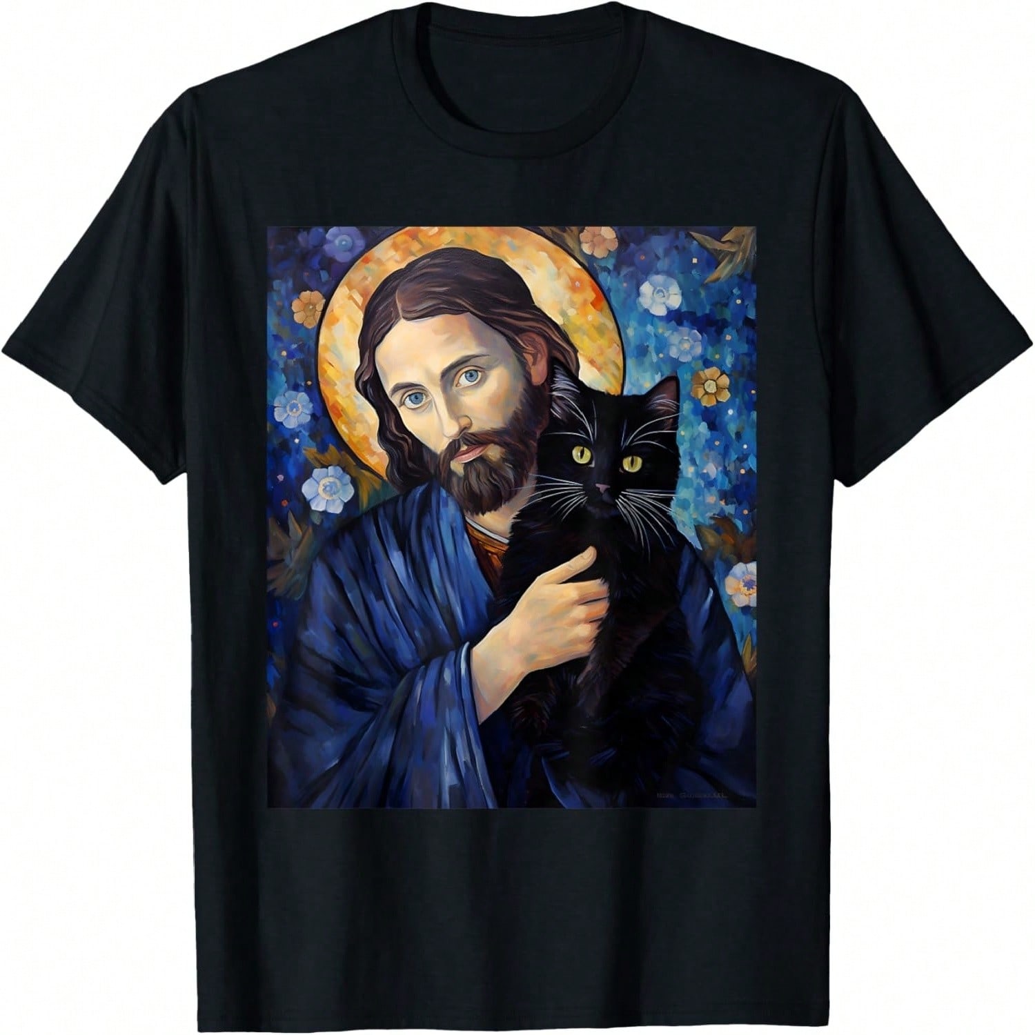 Jesus Riding Dinosaur UFO Alien Cross Religious Retro God T-Shirt S разноцветный