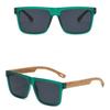 Style Vintage Lunettes de Soleil Vintage Poignée en Bois de Bambou Lunettes de Soleil de Pêche Activités Extérieures