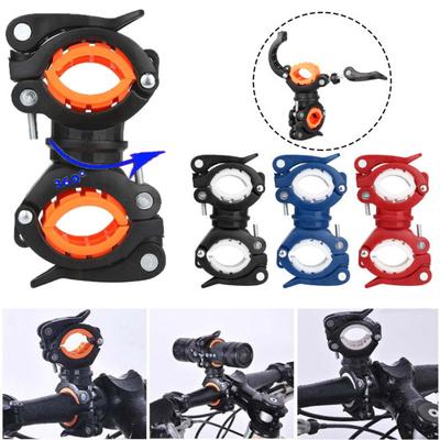 Supporto Clip Staffa per Torcia Luce Anteriore Bicicletta Supporto Torcia Rotazione a 360 Gradi