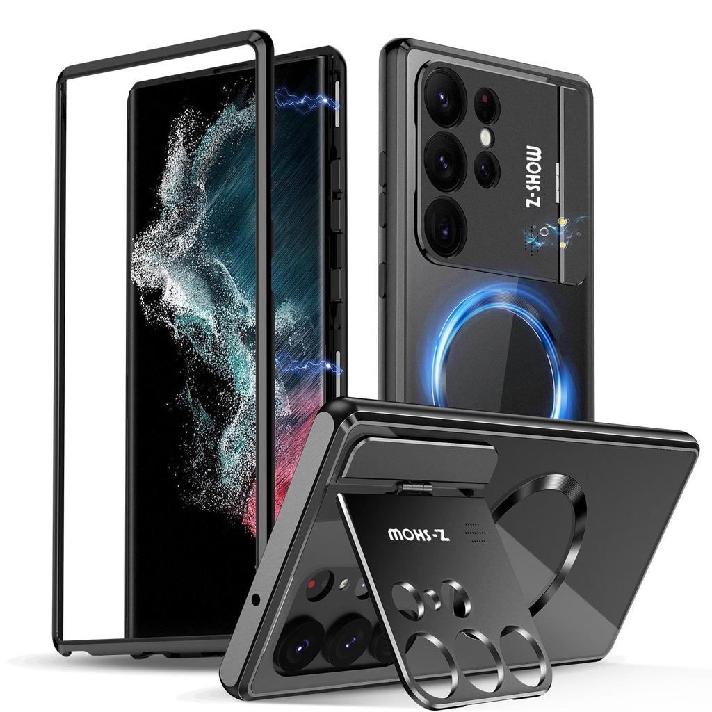 Samsung S25U Stand Phone Case: S23 Ultra & S24 Ultra Aluminum Alloy Aromatherapy Magnetic Case
