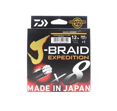 Daiwa P.E-lina J Braid Expedition X8 300m 12lb Smash Orange (3309)