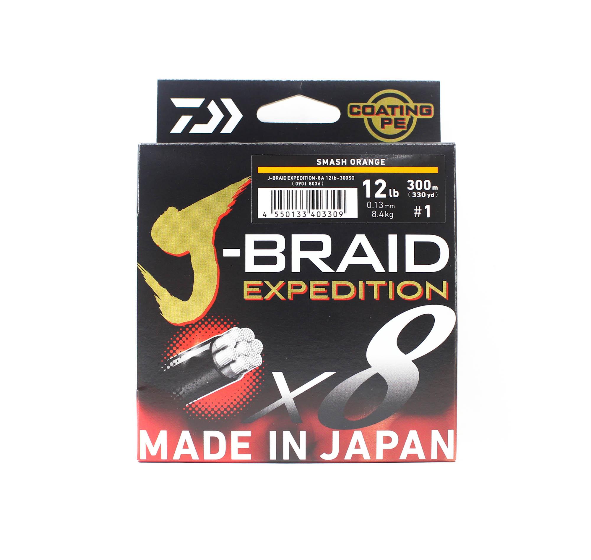 

Daiwa PE Line J Braid Expedition X8 300м 12lb Smash Orange (3309) оранжевый