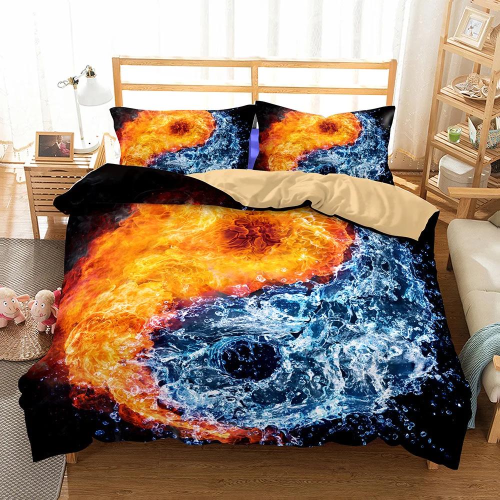 Bedclothes Home Bedding Set Bed Cover Set Blue Western Style Bed Set Dekbedovertrek 240/220 Duvet Cover Sets +pillowcase 3 Pcs