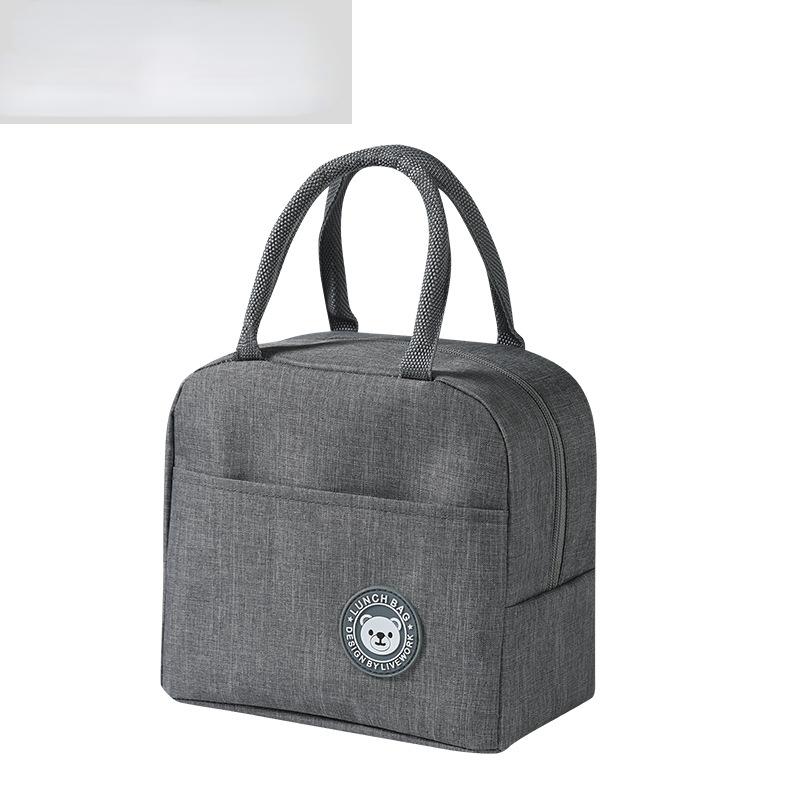

Портативная сумка для обеда, 1 шт., водонепроницаемая изоляционная крутая термосумка для хранения еды, сумка для путешествий на открытом воздухе, студенческая термосумка серый