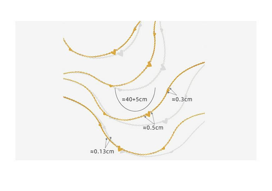 Minimalist Gold-Plated Titanium Heart Necklace - Niche Design Clavicle Chain