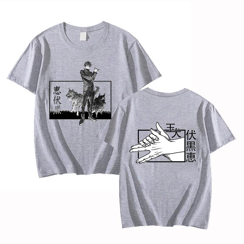 New Anime Fushiguro Megumi Print T Shirt Women Men Short Sleeve Tops Tees Summer Fashion Loose Casual Tees