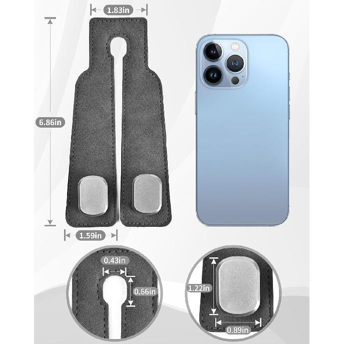 Headrest Hooks For Car, 4 Pack Car Seat Back Organizer Storage Hook, Double Hook Car Seat Hooks For Hanger Purses And Bags, Leather Purse Holder For