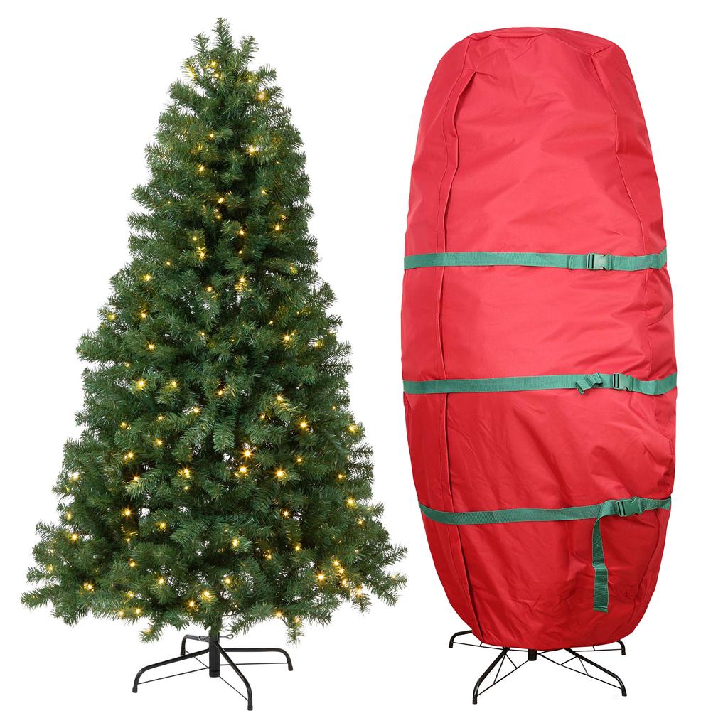 Upright Christmas Tree Storage Bag, Fits Up To 9 Ft Tall Artificial Tree,210D Oxford Cloth Xmas Bag with Buckle Straps and Cinch