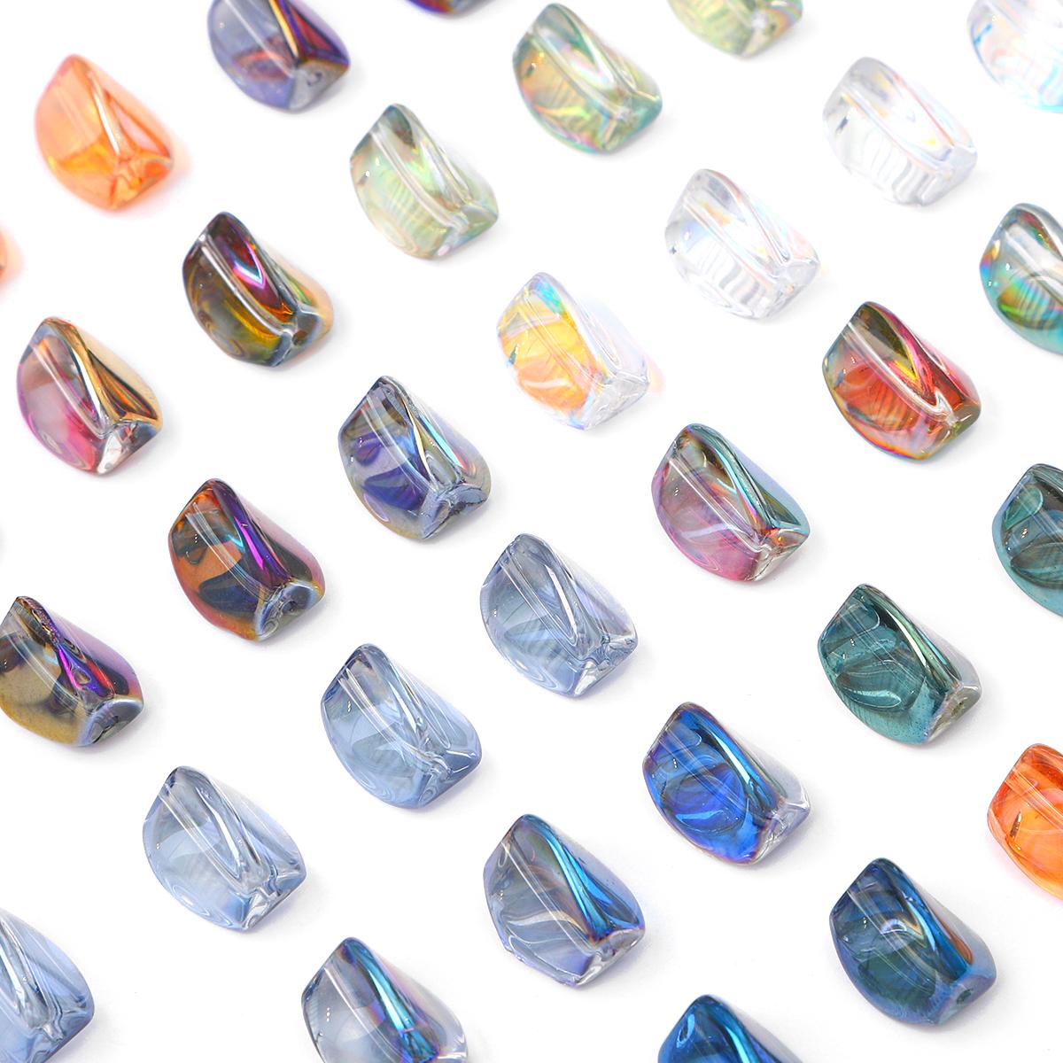 

10шт неправильная форма кристаллические бусины покрытые цветом стекло свободные бусины для украшения ювелирных изделий изготовление DIY ожерелье браслет серьга