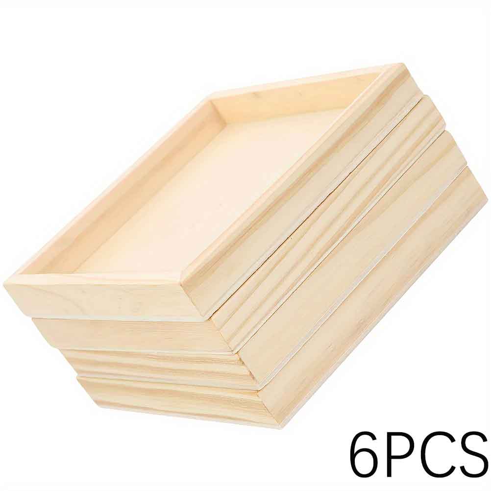 6 Stück Sechseckige Mal-Spezialschale 9/16 Puzzle-Bausteine-Schale Spezielle Holzpalette 3D Massiv-Puzzle-Schale zum Aufbewahren von Kinderspielzeug