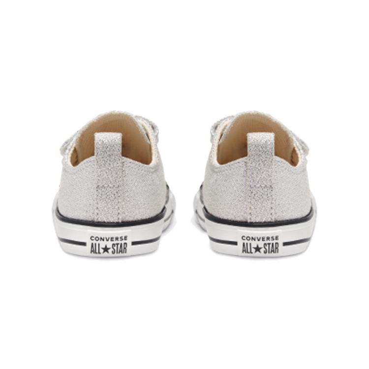 Converse All Star 2V Durable Comfortable Low Top Walking Shoes Baby Shoes Silver 767777C