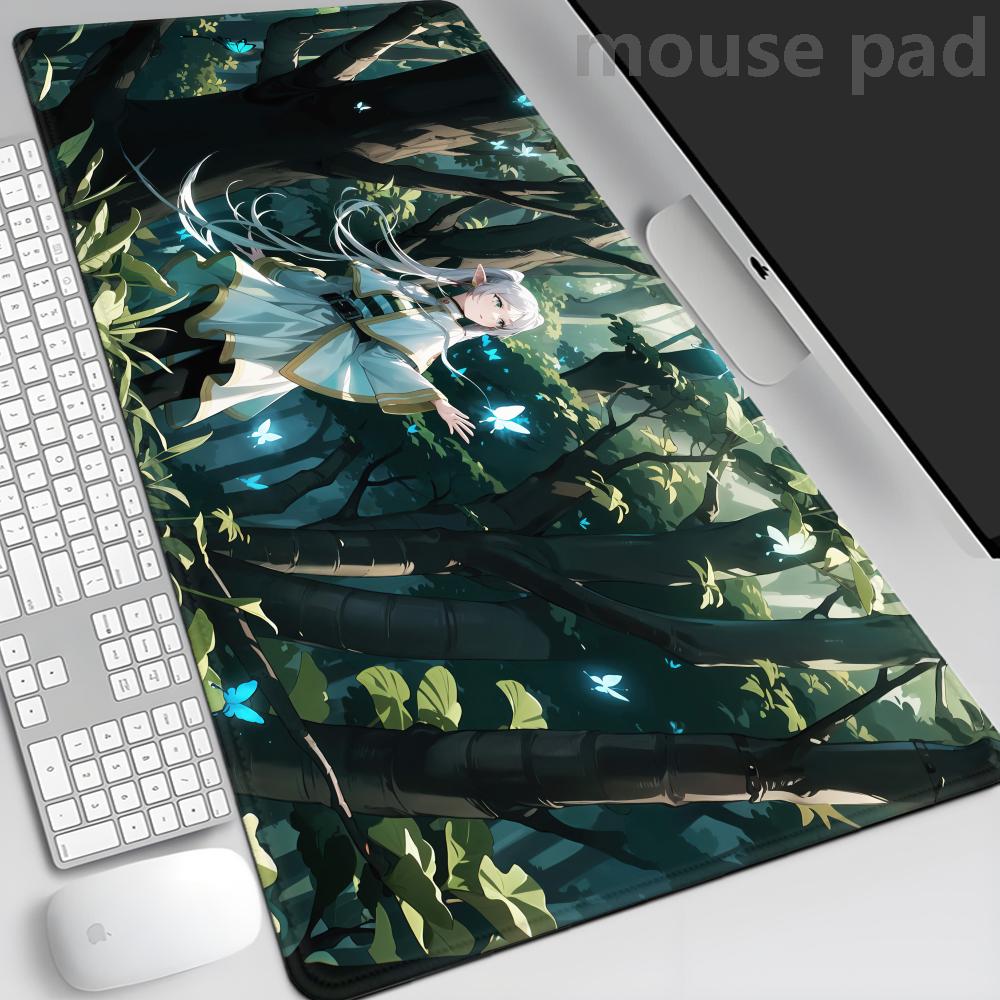 Frieren At The Funeral Mouse Pad XXL Xmm PU Mousepad Hot Large Gaming Leather Mouse Xxmm Pad Waterproof Table Mat