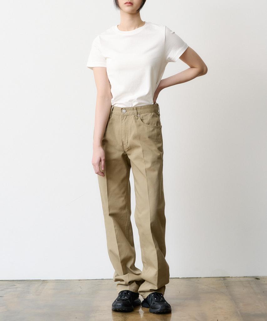 DENMADE (Women) Den0651 Crease Chino Pants (Beige)