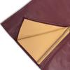 Women's Burgundy Faux Leather Midi Skirt High Waist Front Zipper Slit Pencil Skirt with Pockets Biker Chic