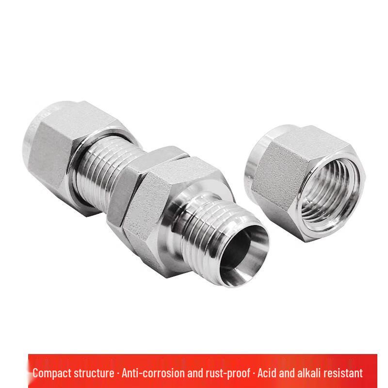 316L Stainless Steel Through-Panel Ferrule Fitting