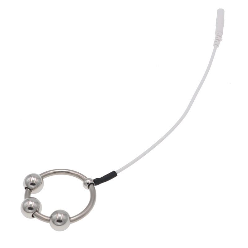 Inel de mărgele din oțel inoxidabil Soc electric Inel pentru penis Accesorii unipolare Puls Jucării pentru adulți Instrumente Pasiune Consumabile pentru adulți
