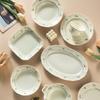 Victoria High-Value Tableware, Small Flowers, Fresh Ceramic Bowls, Household Plates, Large-Capacity Soup Bowls, Binaural Bowls