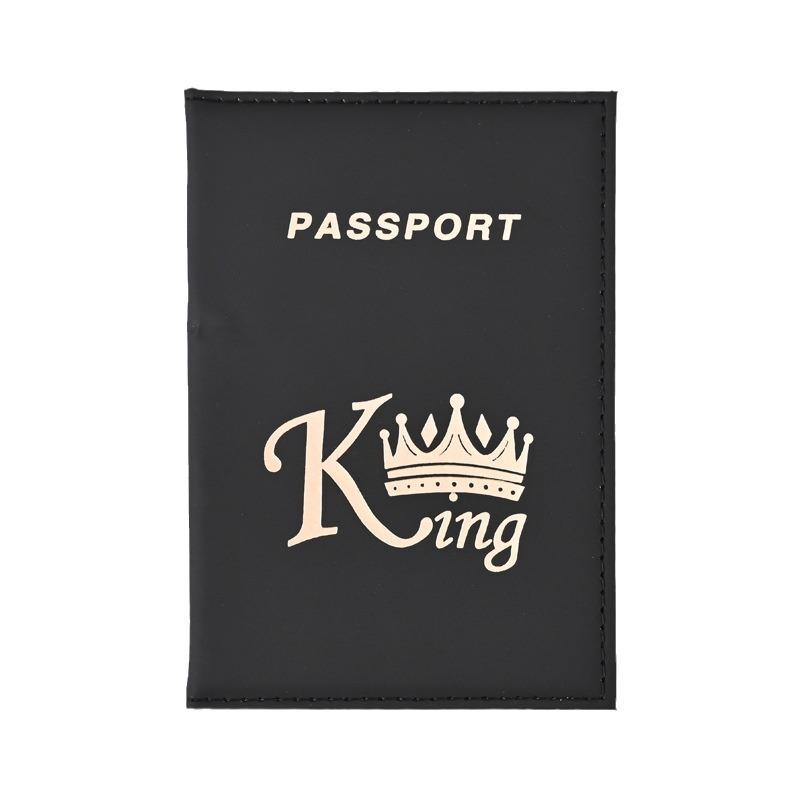 Crown Print PU Passport Covers Passport Protector Passport Holder Flight Ticket Holder ID Credit Card Holder Travel Accessories