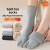 Zwei-Zehen-Socke Kinder Winter und Herbst Gepolstert und Verdickt Warm Extra-dick Zehen-getrennt Zehensocken Winter Lange Socken
