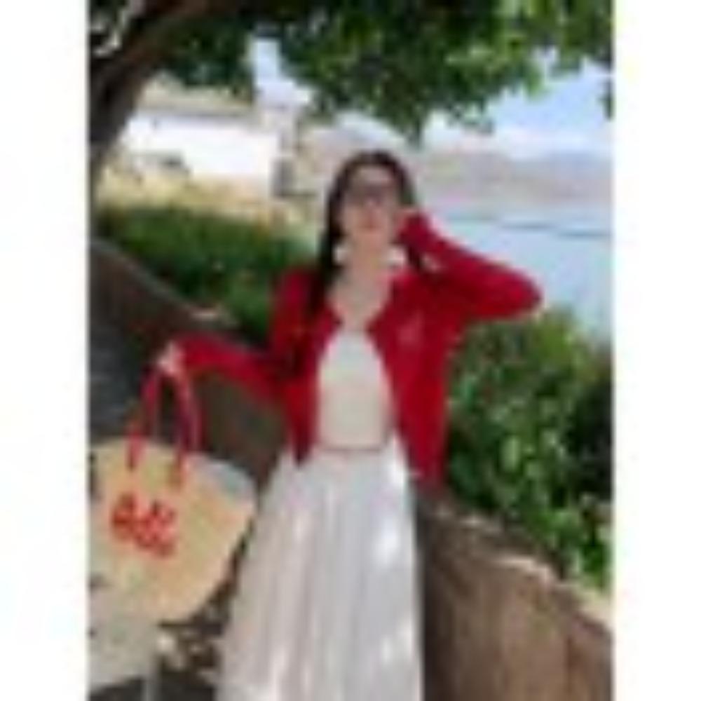 

Нежный вязаный кардиган с топом-халтером для нового весеннего наряда и тонкий солнцезащитный топ для осени one size красный