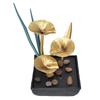 Indoor Tabletop Fountain Lotus LED Waterfall Fountain Ornament Feng Shui Art Craft Home