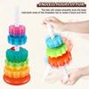 Montessori Rotating Rainbow Tower Baby Stacking Puzzle Toys Safety and Environmental Protection Colored Children's Toys