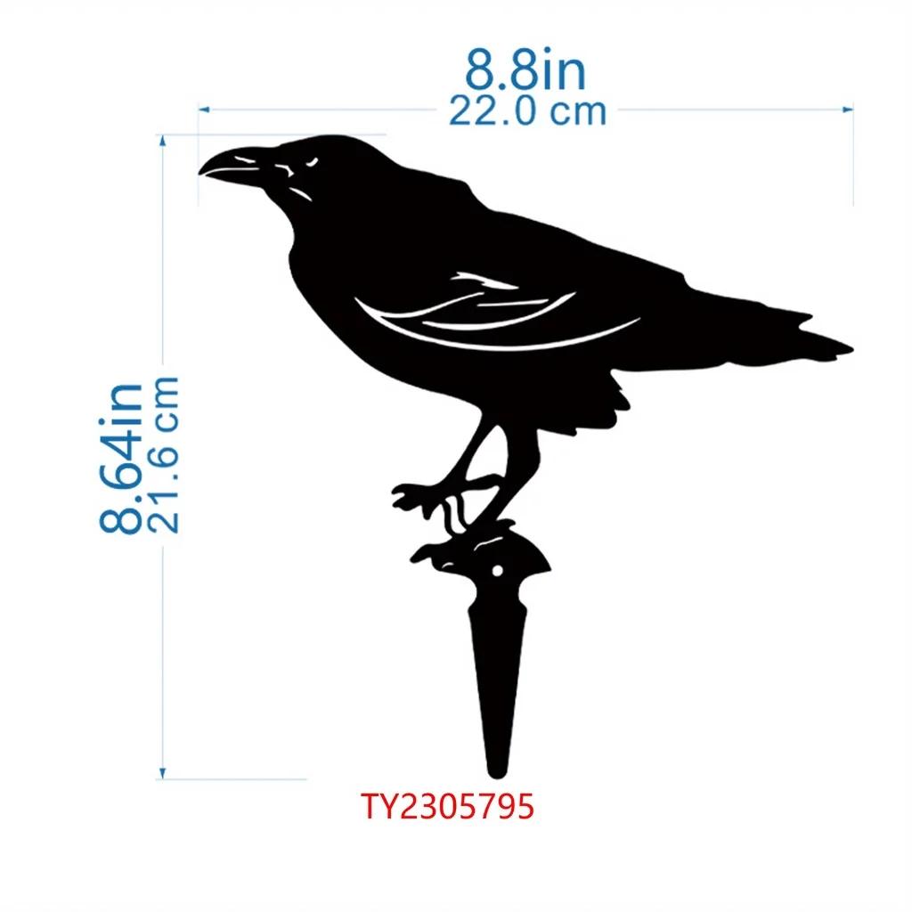 

1 шт. Черная металлическая садовая статуэтка птицы «Ворон» – симпатичный декоративный колышек для двора, сада и газона, стильный декор для садовой вечеринки бежевый