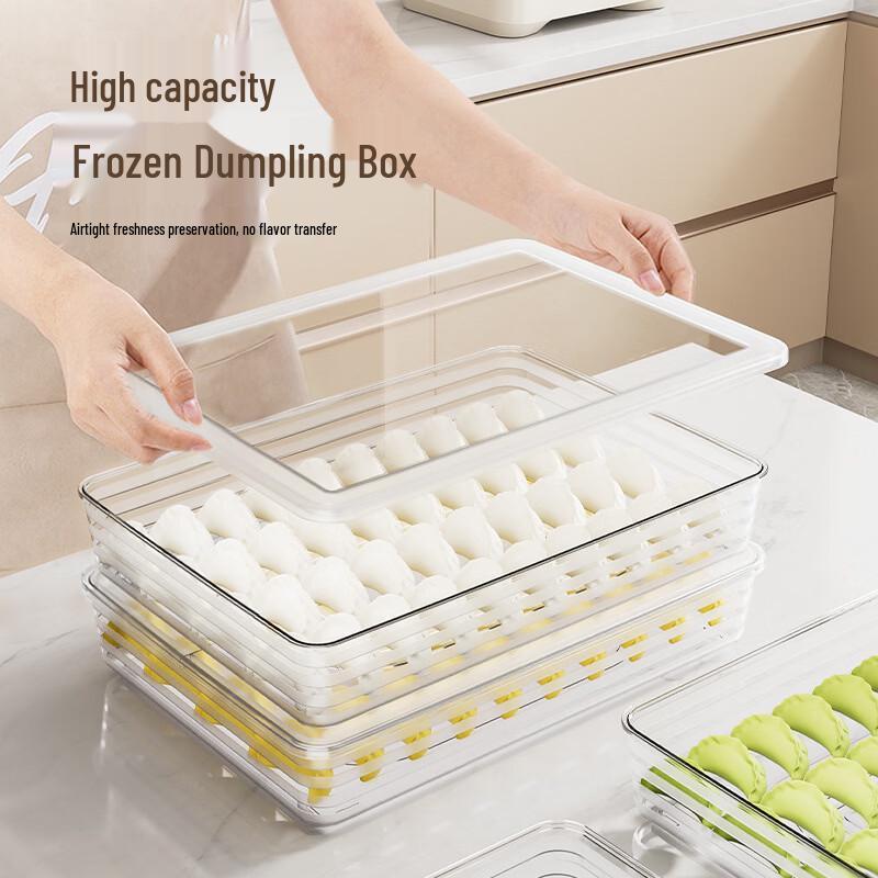 Food-Grade Dumpling Freezer Storage Box with Lid