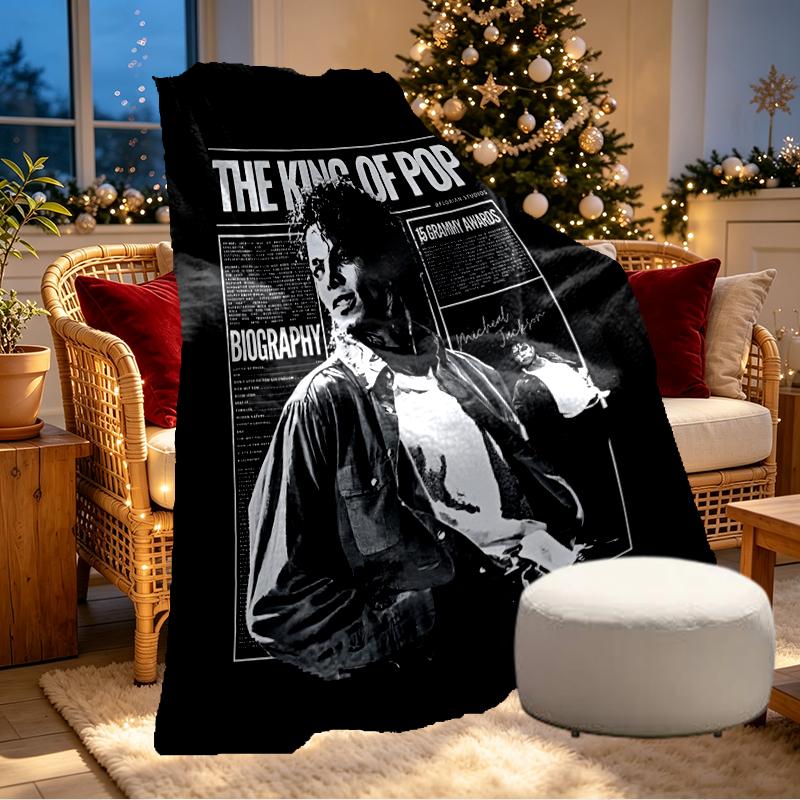 Coperta Stampata Michael Jackson - Morbida e Confortevole, per Camera da Letto, Viaggio, Divano, Decorazione Casa - Regalo di Compleanno Natale per Amico