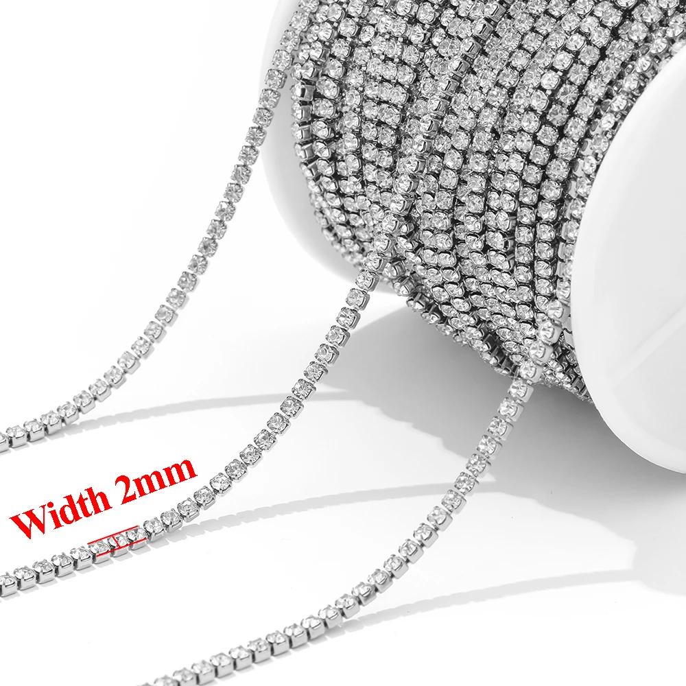 

1 Meter Stainless Steel Gold Plated Cubic Zircon Chains for DIY Jewelry Making Necklaces Bracelets Accessories Wholesale Bulk