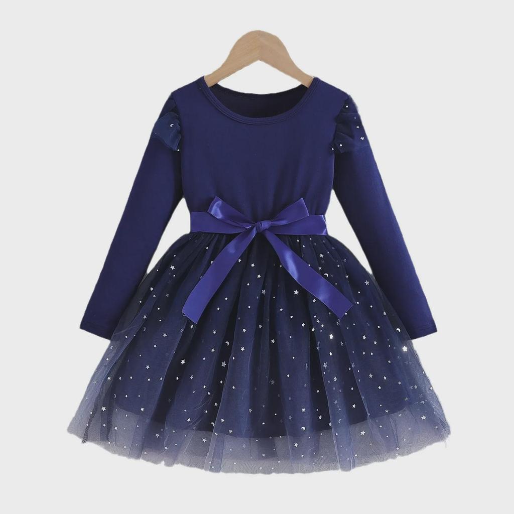 2025 Autumn/Winter New Girls' Sequin Princess Dress