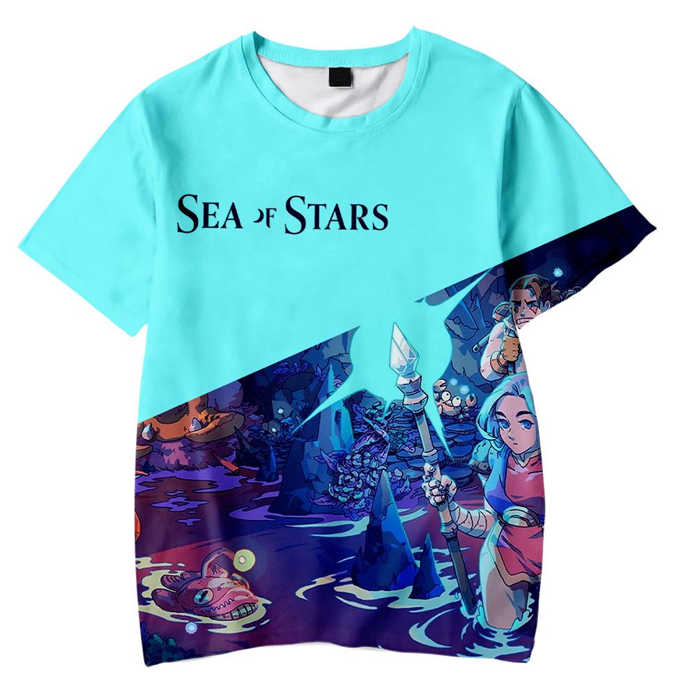 Sea of Stars T-Shirts Tie Dye Printed Graphic Shirts Casual Short Sleeve Tee Tops for Men Women