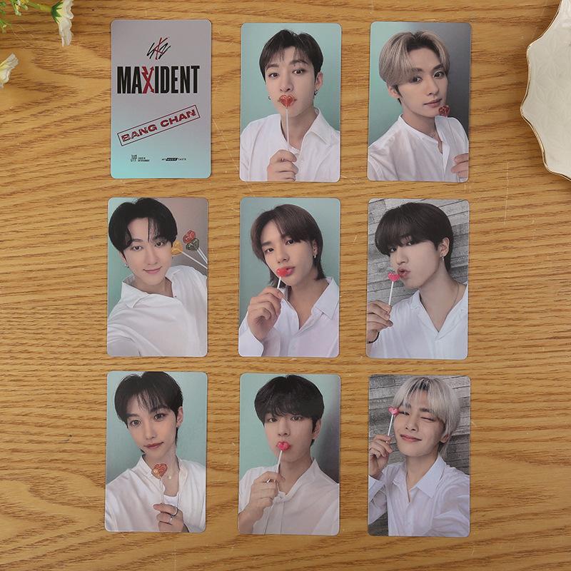 Straykids Maxident Mmt Benefit Photocards Official Same Style Idol Lomo Collectible Cards For Fans Collection Gift Kid Friendly Entertaining Fun Play