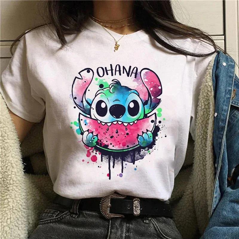 

2026 New Kawaiitong Patchwork Heart Cute Print Womens TShirt Relaxed Fashion Plus Size Short Sleeve S