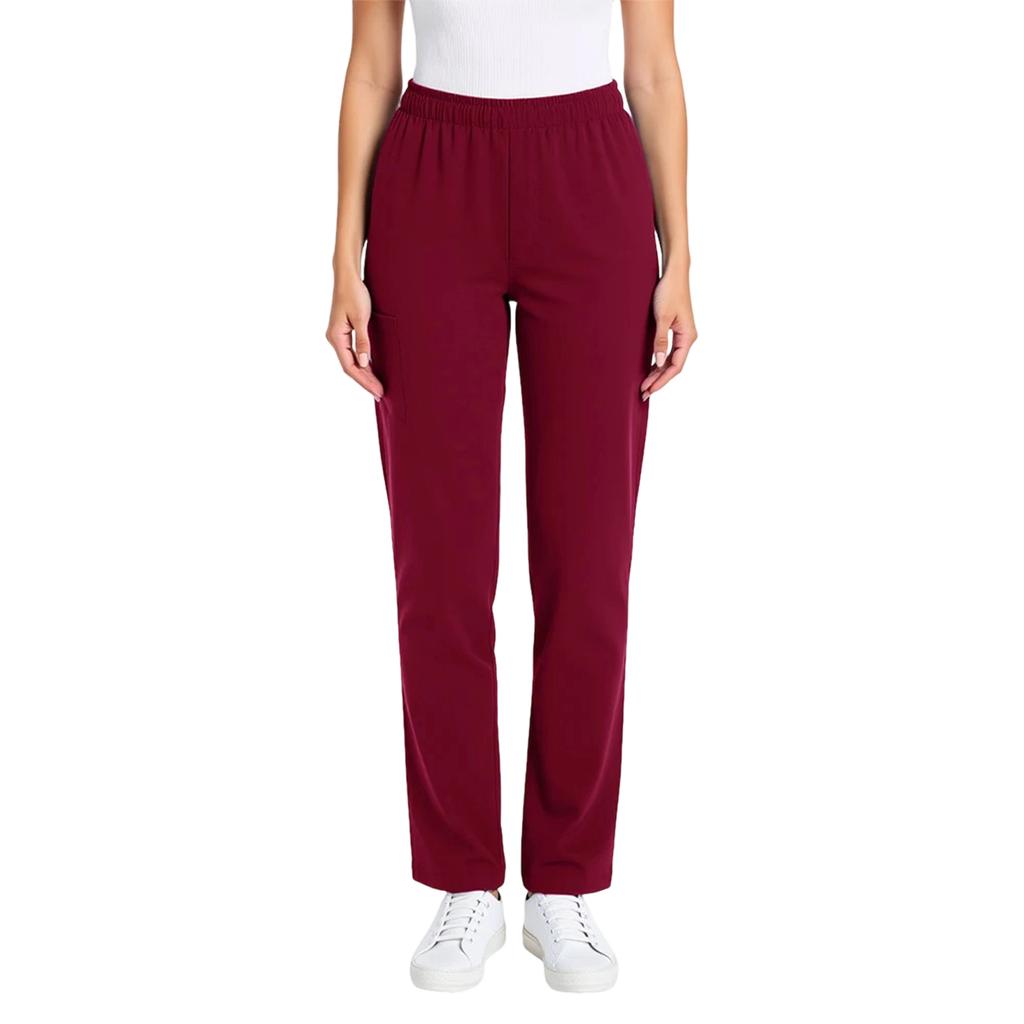 Damen Weite Freizeithose mit elastischem Bund und Kordelzug für Pflegekräfte Lange Hose