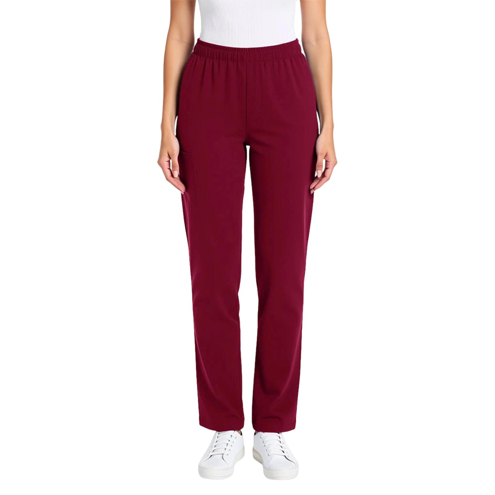 

Женские свободные повседневные брюки с эластичным поясом и кулиской для сиделки, длинные брюки M красный