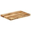 Live-Edge Tischplatte 50 x 40 x 2,5 cm Rohes Massivholz Mango
