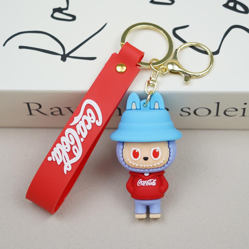 Creative Cartoon Coke Labubu Sheep Keychain | Backpack Ornament & Small Gift