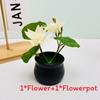 Lotus Plastic Potted Green Plant Potted Plant For Home Living Decor Room