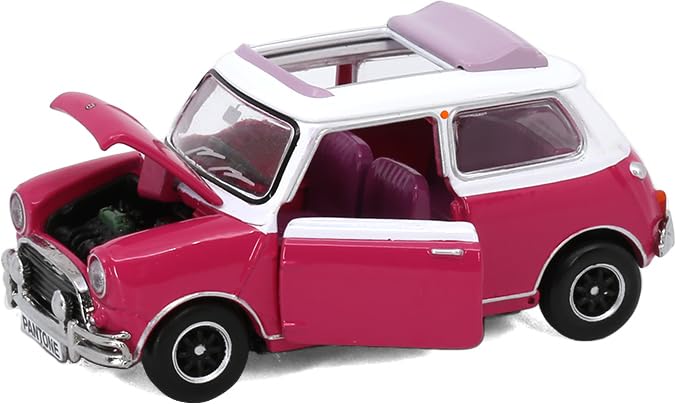 Tiny City Morris Mini Cooper Mk 1 Pantone Color 1/50 (Fuchsia Rose)