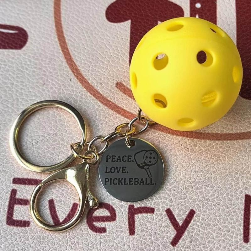 Practical Pickleball Keyring Mobile Phone Hangings Accessory Keychain Pendant Cute Backpack Charm Pickleball Lover Gifts
