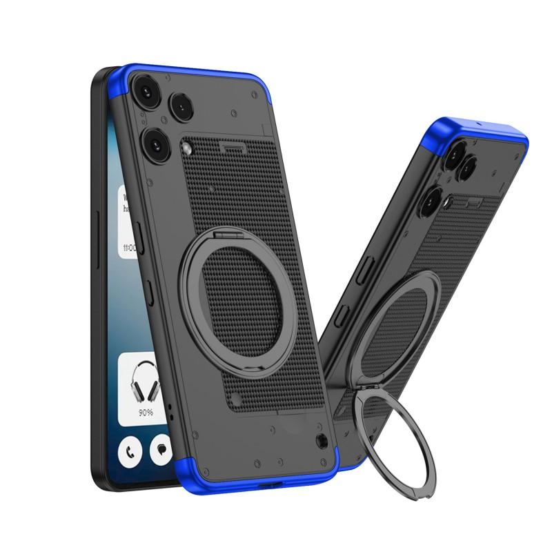 Nothing Phone 3a Lite Case With 360 Rotating Magnetic Stand Wireless Charging Compatible Shockproof Hard Shell Dual-Tone Design
