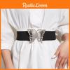 Metal Alloy Butterfly Buckle Waist Belt Dress Decorative Elastic Waistband Wide Stock