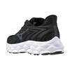 Mizuno Wave Sky 8 Running Shoes for Thick Black x Light Gray x White Jogging, Marathon, Training, Sports, Lightweight, Resilient, Sole, Men's,