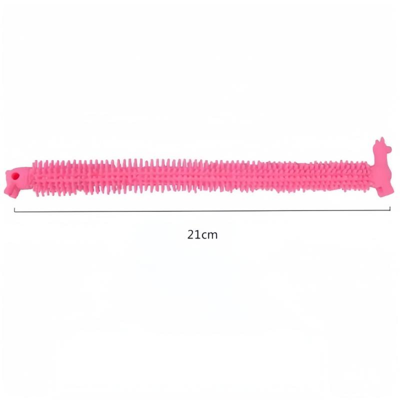 6PCS Novelty Funny Colorful Alpaca Lala Le Bracelet Stress Relief Sensory Toys Decompression Noodle Stretch Rope Toy Autism Gift